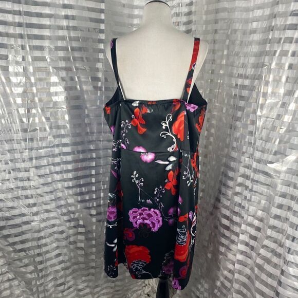 Lane Bryant Black Floral Cocktail Dress - Picture 4 of 6